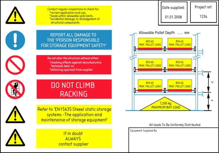 How to Make Warehouse Racking Load Capacity Plaques - Warehouse Racking ...