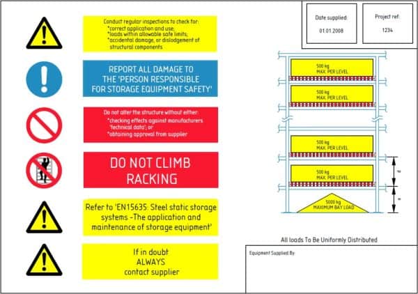 How to Make Warehouse Racking Load Capacity Plaques - Warehouse Racking ...